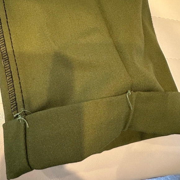 Vintage 1970's Unbranded ArmyGreen Flat Front Pants Men’s 34x28 READ ALL - Picture 7 of 7